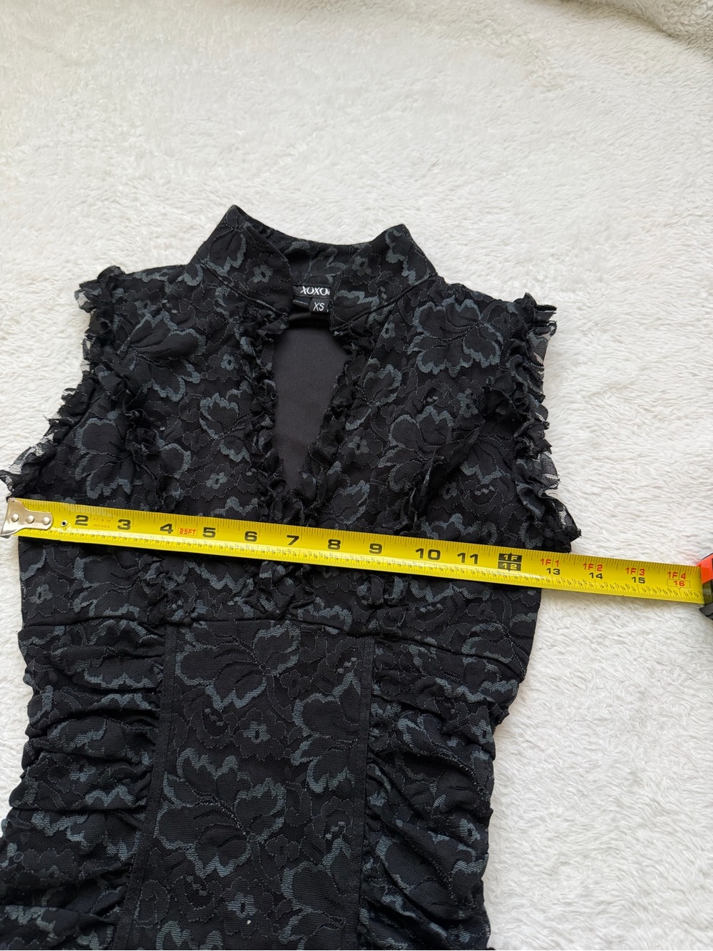 Ethereal Vintage 90s XOXO corset-like laced blouse top - Picture 2 of 5